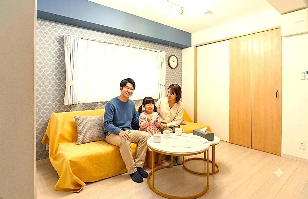 新宿へバス9分 静かな1階1Dk貸切 3名快適 最大5名 コンビニ1分 大型スーパー4分 大型tv-1